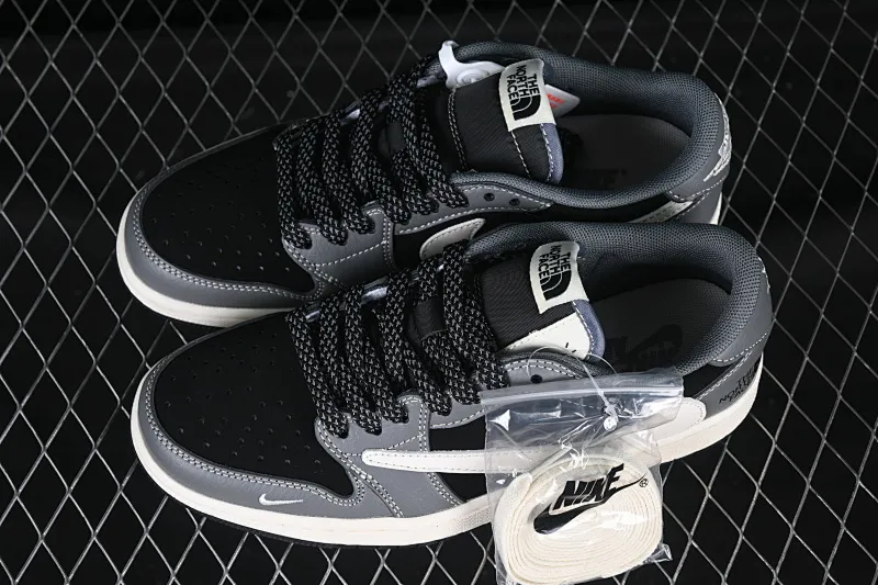 All categories Air Jordan Jordan series basketball shoes Air Jordan 1 Low High-end customized low-top sneakers Air Jordan 1 Low OG SP AJ1 Joe 1 North Face co-branded dark night black and gray low-top cultural casual sneakers XS6089-513